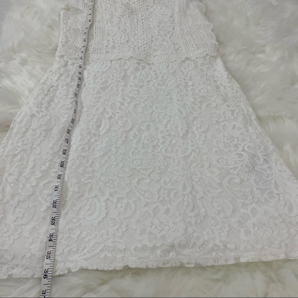 ONLY White Lace High Neck Dress Size 40/Large - Picture 6 of 10
